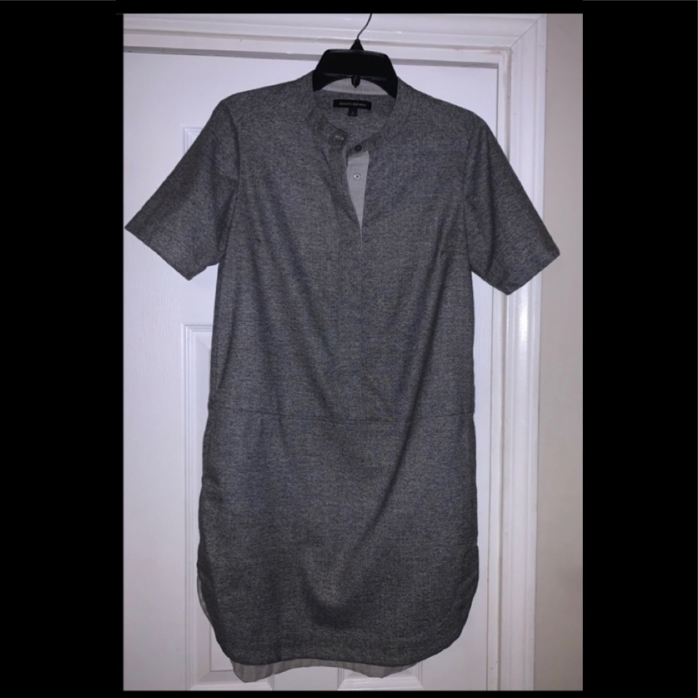 EUC, Banana Republic Gray Hi-Lo Shirt Dress, Size 2